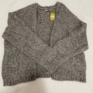 Fluffy Open Front Double Zero Cardigan - NWT Gray